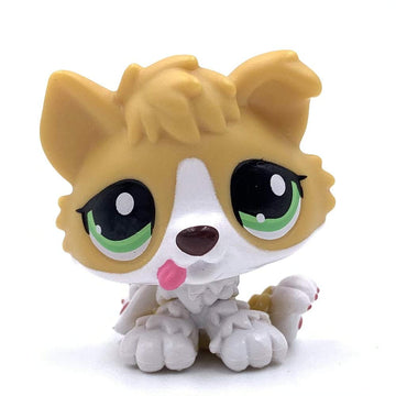 Lpscb Custom-Made Baby Pet Shop Toy Collie Puppy Mini Bobble Head Dog Animal Figure 1 Inch