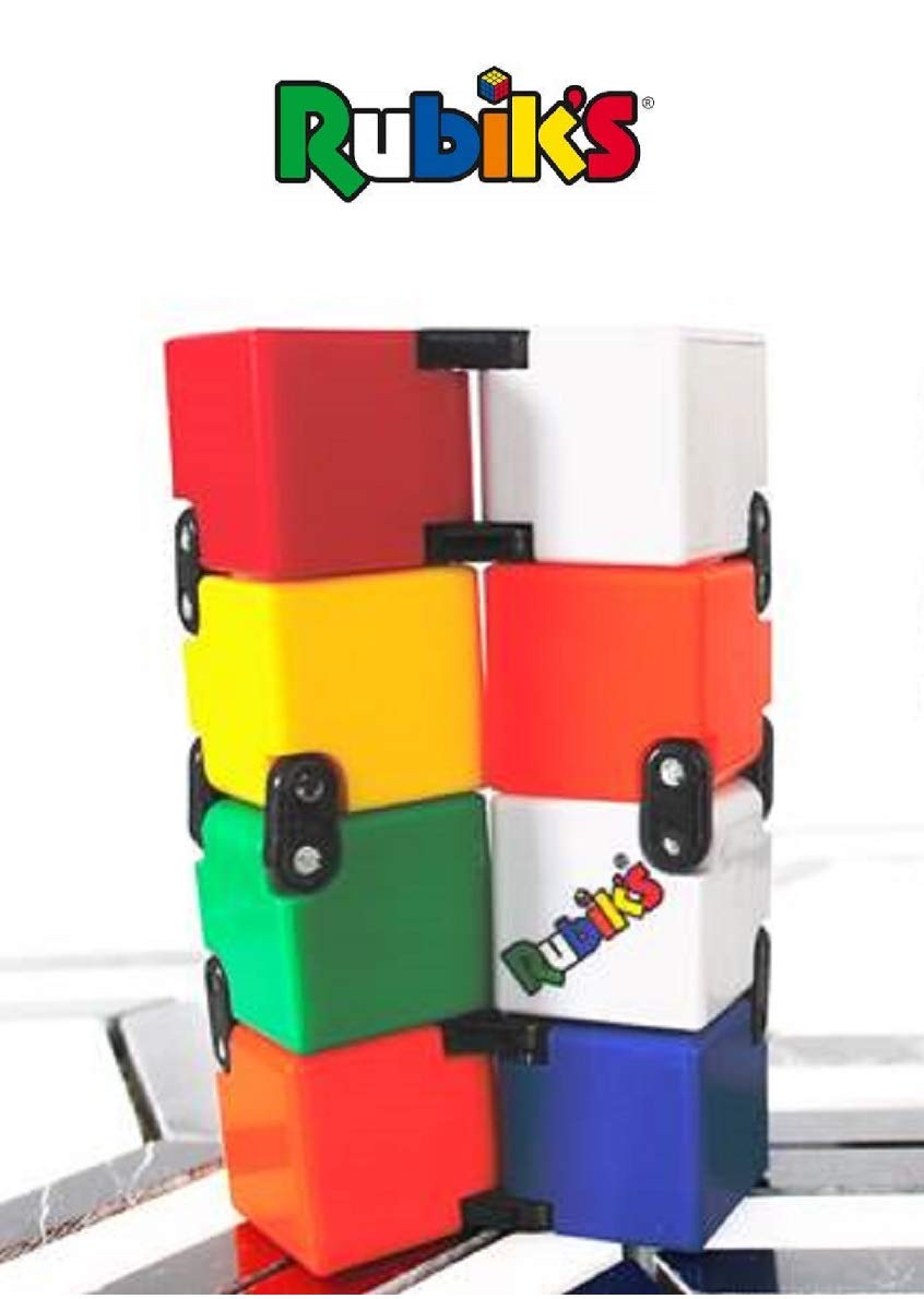 Rubik's Cube 3 Piece Gift Set | Squishy Cube, Infinity Cube, Spin Cublet | One Size, Red, Model 91400, Plastic