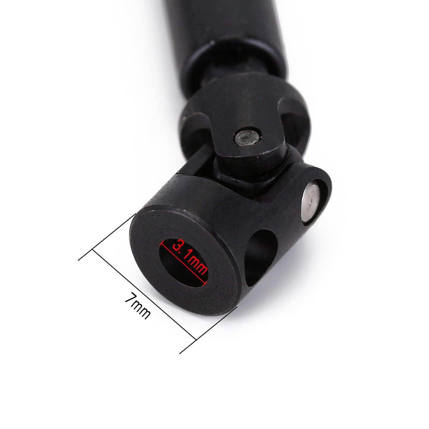 INJORA Steel Drive Shaft 2Pcs Center Drive Shaft for Axial SCX24 SCX24 C10 JLU Bronco Base Camp Upgrate Parts, 17g