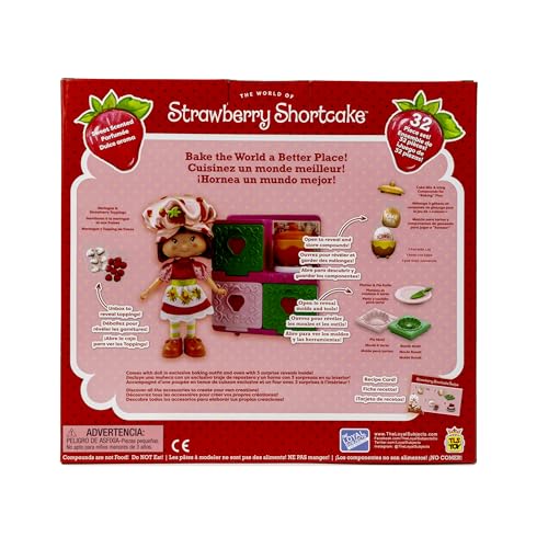 The Loyal Subjects Strawberry Shortcake Sweet Scented 5.5-inch Posable Fashion Doll in limited availability Baking Dress and Berry Bake Playset with Oven  Baking Mixtures and Cooking Accessories