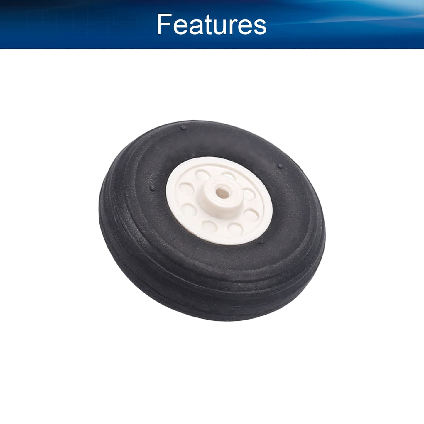Heyiarbeit 1.5'' Rc Model Airplane Foam Wheel Super Light Tire And Wheel Sets For Rc Airplane Pu Sponge Tire With Plastic Hub 2