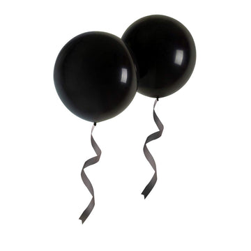 Oupking 18 Inch Black Balloons Big Round Latex Balloon Giant Thick Black Balloons For Party Decorations Pack Of 25
