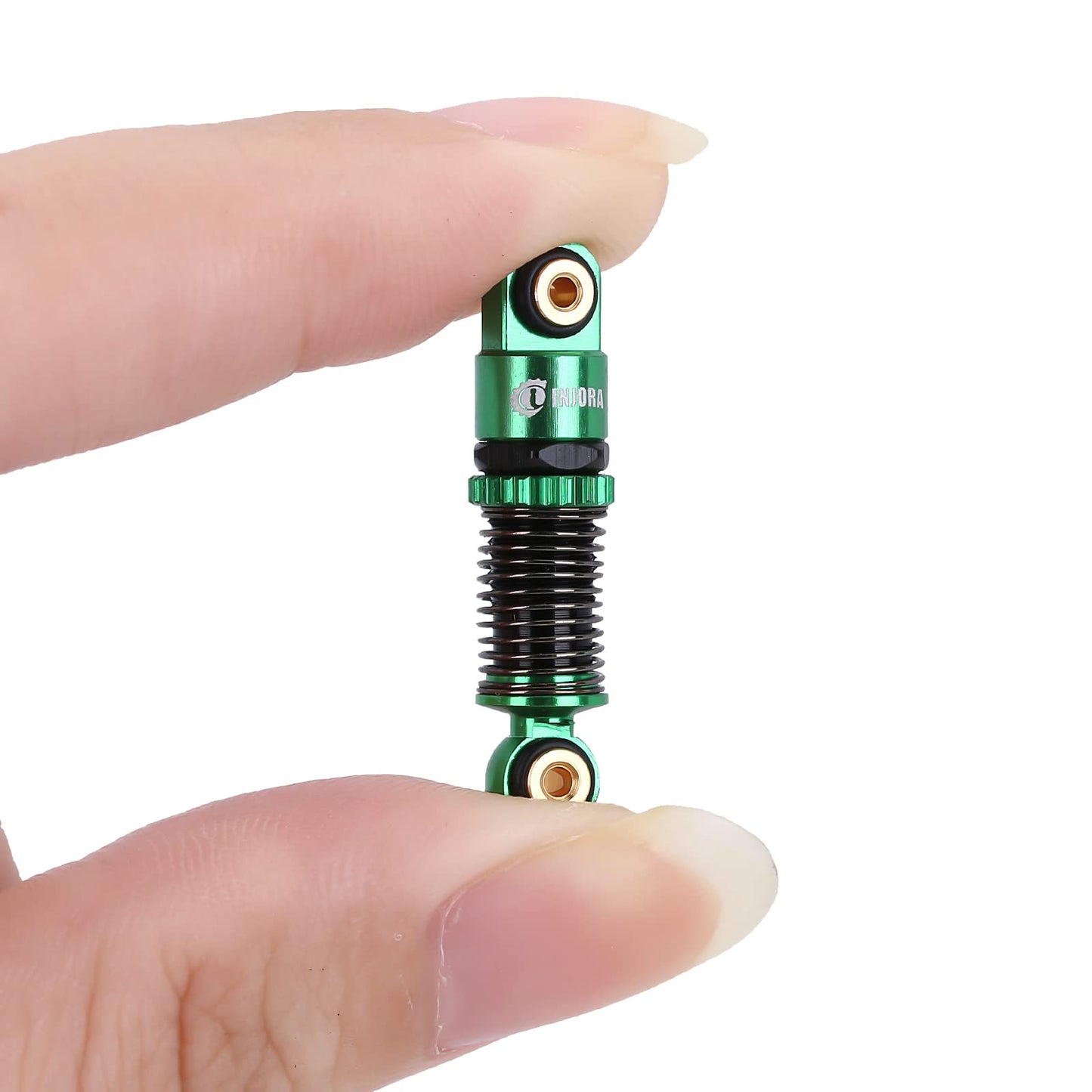 INJORA RC Shocks 43mm Aluminum Threaded Tele Shocks for Scx24 AXI90081 Deadbolt 1/24 Crawler Car,4Pcs(Green)