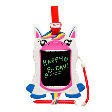 Boogie Board Kids Sketch Pals Portable Authentic Doodle Board, 4-Inch Reusable Drawing Pad With Attached Stylus, Perfect For Travel & Road Trips For Kids Ages 4+, Unicorn