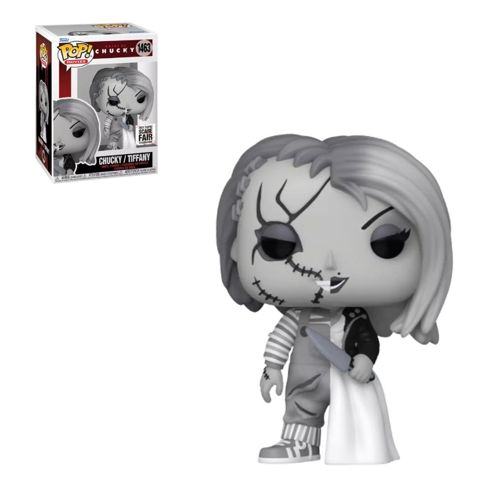 Funko POP! Movies Chucky & Tiffany Vinyl Figure #1463 - Red/Black & Blue Exclusive Collectible