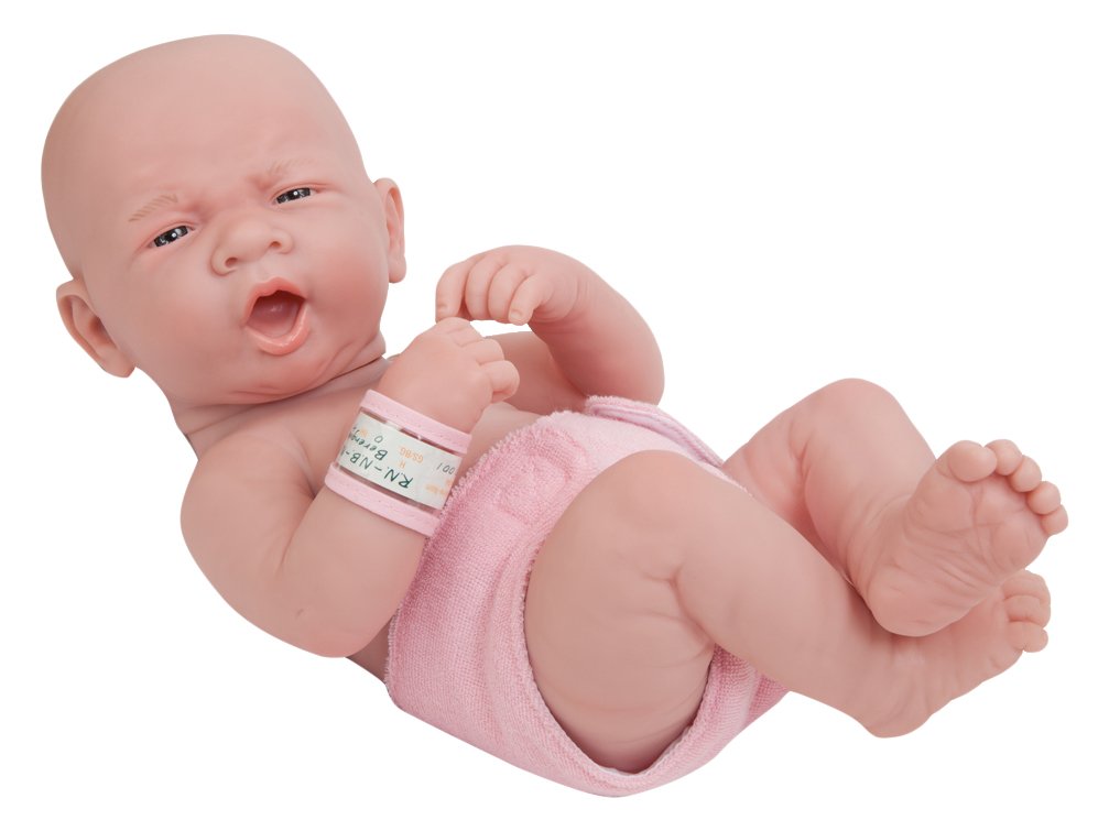 JC Toys La Newborn Boutique - Realistic 14 Anatomically Correct Real Girl Baby Doll  All Vinyl First Yawn Designed by Berenguer 