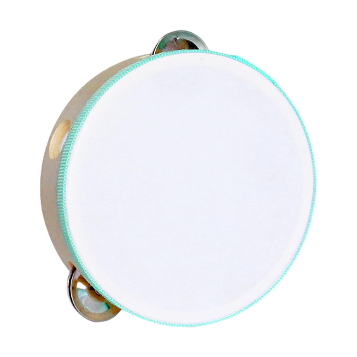 Atorse Wooden Handheld Tambourine Tambourine For Kids For Dancing Singing Game Toys Green