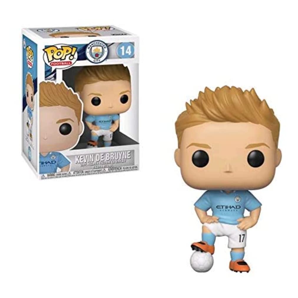 Funko POP Football Kevin De Bruyne Figure - Vinyl, Multicolor, Model 29214, Manchester City Collectible