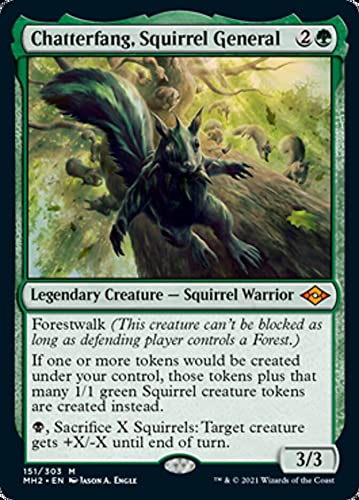 Magic: the Gathering Chatterfang, Squirrel General - Green Cardstock - Modern Horizons 2