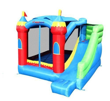 Bounceland Royal Palace Inflatable Bounce House [Blower NOT Included], Long Slide, Large Bouncing Area, Basketball Hoop and Sun 
