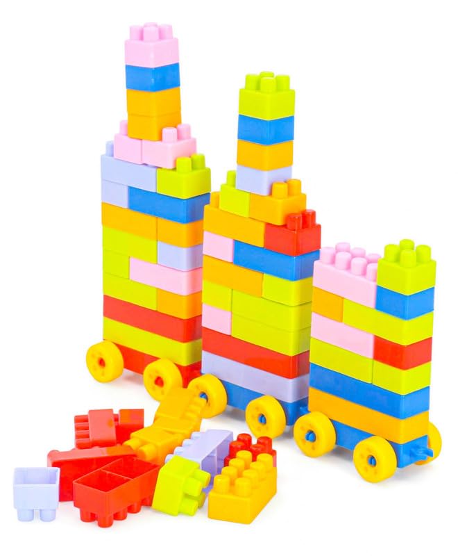 Toy Vibes Plastic Junior Builders Building Blocks Set 1155 Pieces, EduCational Toy, Classic Board Games For Kids Boys And Girl