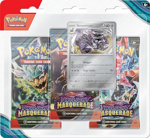Pokemon TCG Scarlet & Violet Twilight Masquerade Blister - 3 Boosters, Multicolored, Model POC1062