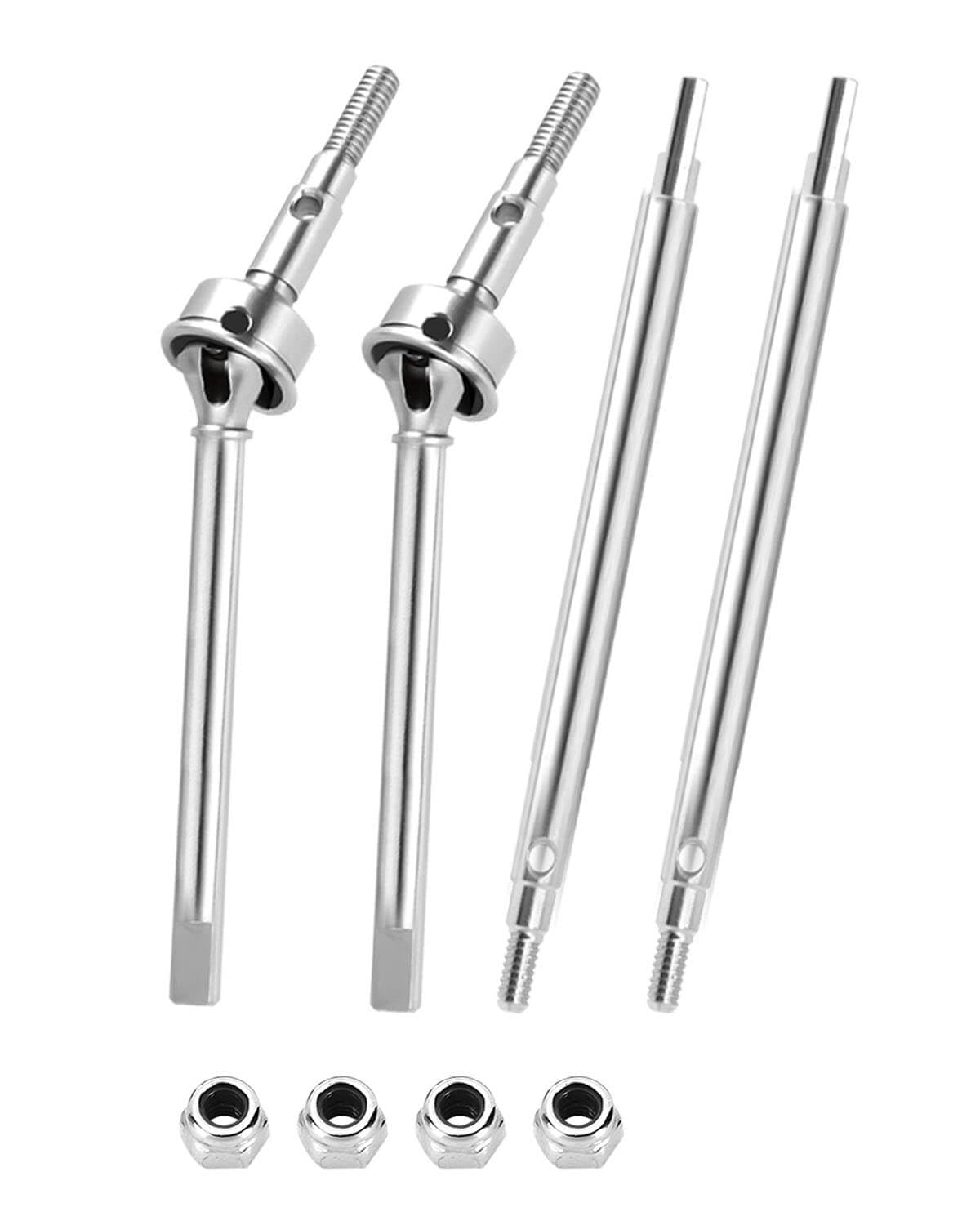 RCMYou Drive Shaft CVD Upgrades Part for 1/18 TRX4M,4Pcs Front & Rear Driveshaft CVD,Steel #45 Drive Shaft Hops up for 1/18 TRX4