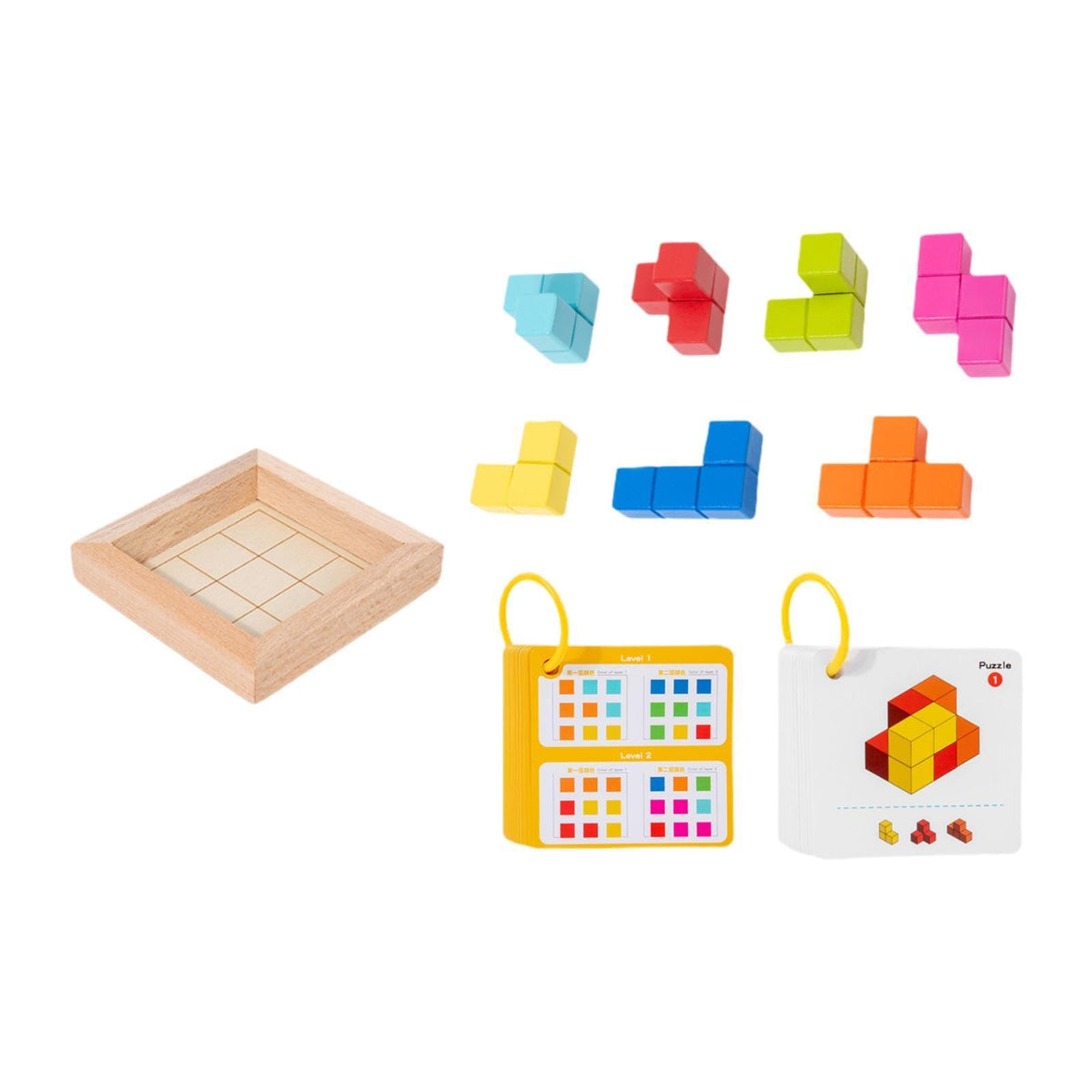 CALANDIS?Cube Puzzle Games Wood Puzzles Educational Cube Puzzles for Children Gifts | Wooden & Handcrafted Toys | Preschool Toys