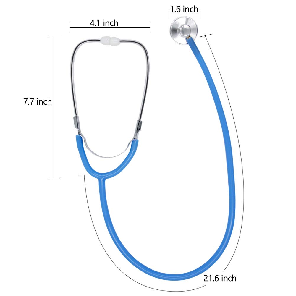 Zcaukya Kids Stethoscope, Real Working Nursing Stethoscope for Kids Role Play, Doctor Game (Blue)