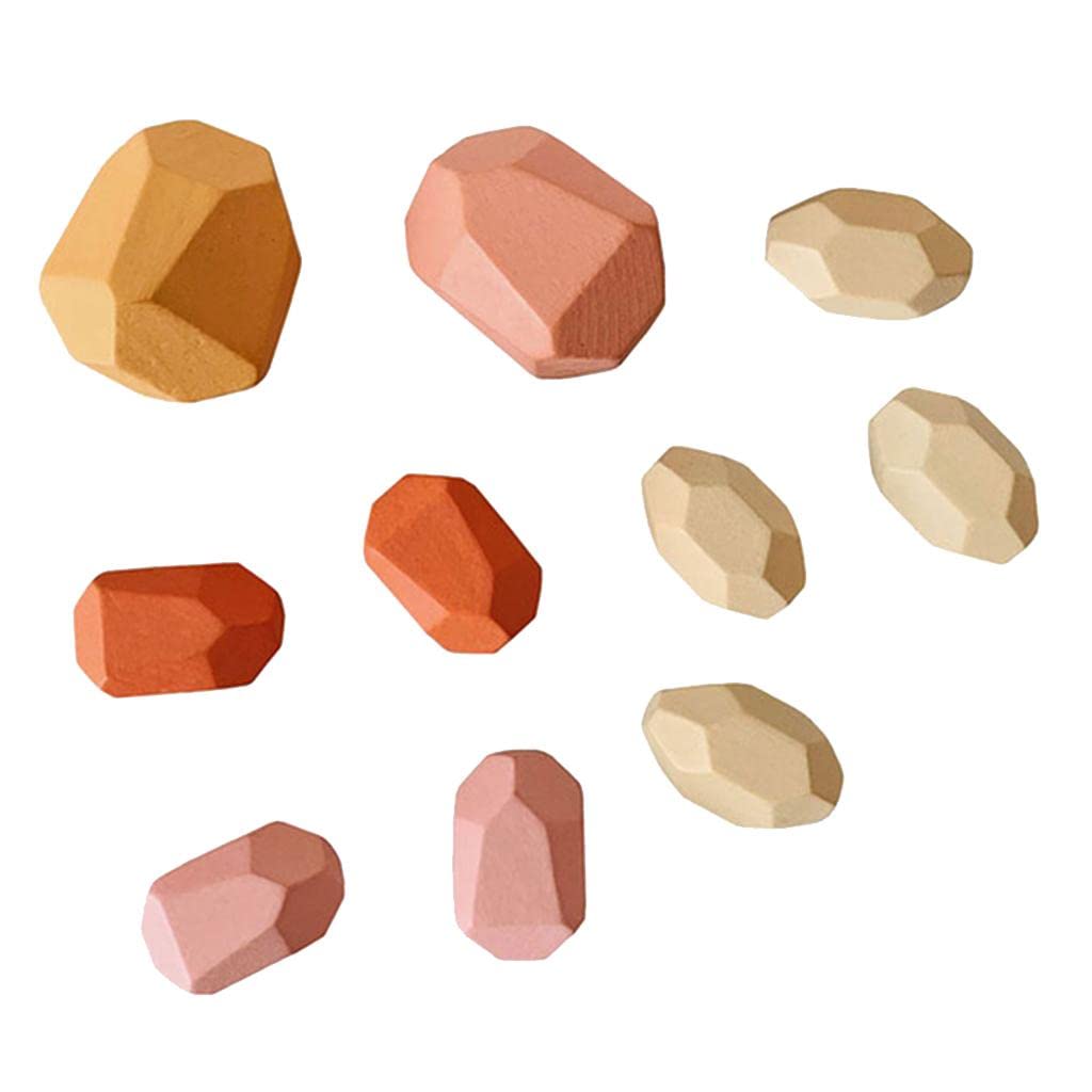 Club Bollywood Wooden Building Blocks Stacking Construction Stones Kids Toys 10Pcs Colored|Baby | Toys For Baby | Developmental 