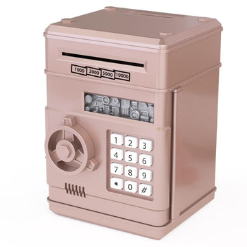 Juneu Piggy Bank For Kids,Electronic Money Bank Toys For Ages 5 6 7 8 9 10 11 12 13,Birthday Gifts For Girls And Boys(Rosegold)