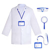 Mifengda Doctor Scientist Costume Kids Lab Coat And Goggles Children Dress Up Kit With Id Card Magnifying Glass For Halloween (Small, Blue)