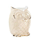 Distressed White Owl Figurine 4.62X4.75X6.5'