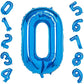 Atpata Funky Blue Number Foil Balloons for Numeric Milestone Parties (40 INCH, 0)
