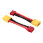 rflaueo 4pcs T-Plug Style to XT60 XT-60 Male Female RC Connector Adapter with 14awg 2inch Wire(E02-4)