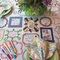 The Coloring Table - Frame Fun Design - Square Tablecloth - Fabric Coloring Tablecloth - Colorable Designs - Washable And Reusab