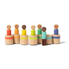 Lovevery Post & Play Peg People Toy - 7 Wooden Peg Dolls for Color Matching & Stacking - Assorted Colors - Ages 13 Months+ - Model 9191010-01-00-