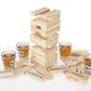 GIFTS INFINITY® Drunken Tower Game - Wooden Block Stacking Game, Fun Gift for Adults and Kids, Perfect for Parties, Color: Wood