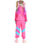 Jeleuon Boys Girls Retro Hip Hop 80S Tracksuit Costume Dance Sportswear Top Pants Sets Outfit Colorblock Windbreaker Sets S