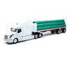 Volvo VN-780 Flatbed Truck Model 14223 - Medium White Plastic with Long Pipe