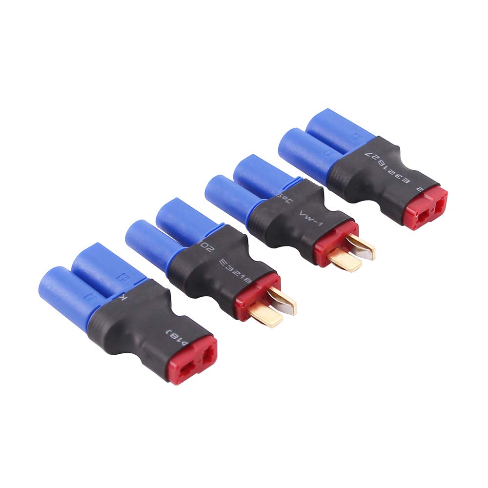 OliRC 4pcs EC5 to T-Plug Style Male Female RC Connector Adapter(C82-4)