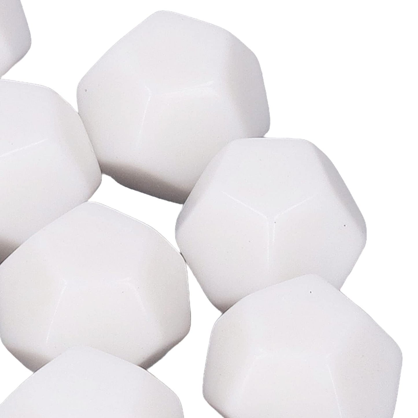 Keenso 30PCS D12 White Blank Dice,2.2CM Cubes Polyhedral Dice Kit for Entertainment Education