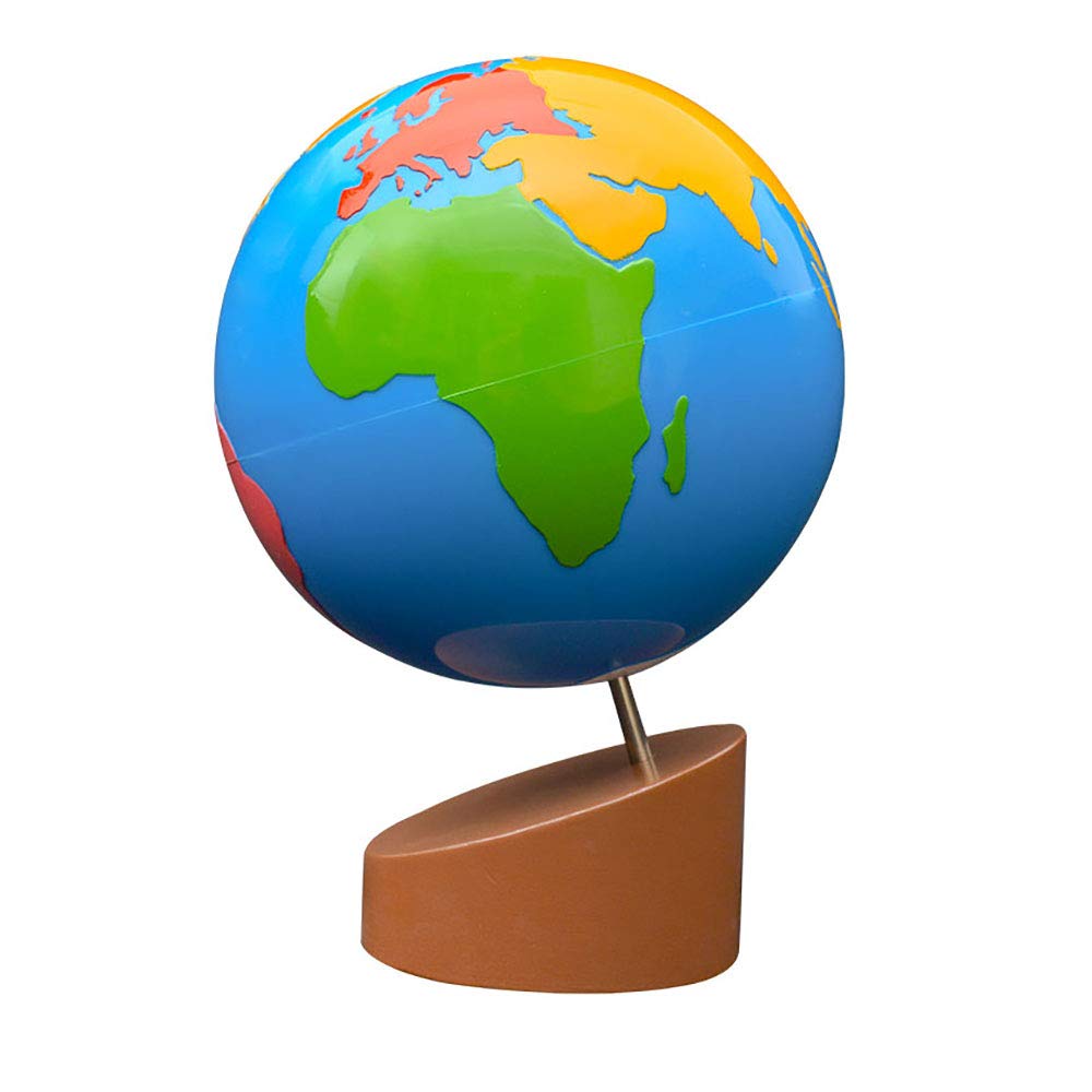 Montessori Globe - World Parts Science And Cultural Geography Materials Continental Globe And Sandpaper Globe Early Education Teaching Aids Toys