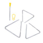 Toyvian 3Pcs Triangle Bell Instrument Triangle Percussion Instrument Toy Musical Teaching Tool Kids Music Early Educational Toys