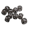 Yiotfandoll 10PCS Polyhedral Dice D6 Dice 16mm Acrylic Dice Game Dice for RPG MTG DND Dice Table Games (Transparent Black)