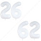 Goer Number 26 Balloons For 26Th Birthday Party Decorations,42 Inch Jumbo Foil Helium 62 Balloons For 62Nd Birthday Party Decoration (White)