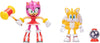 Sonic The Hedgehog Sonic 4'' Action Figure 2 Pack - Modern Tails & Modern Amy