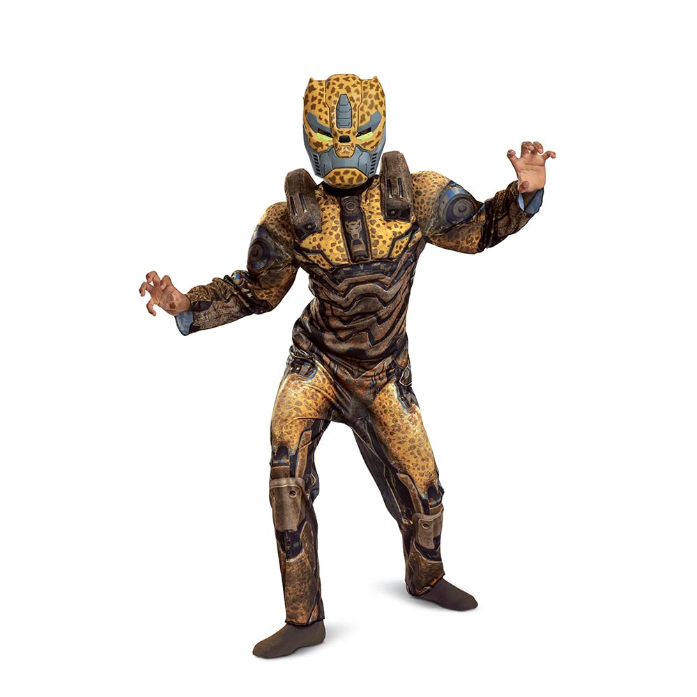 Disguise Cheetor Transformers Costume for Kids  Official Transformers Rise of the Beasts Muscle Padded Costume and Mask  Size (4-6)
