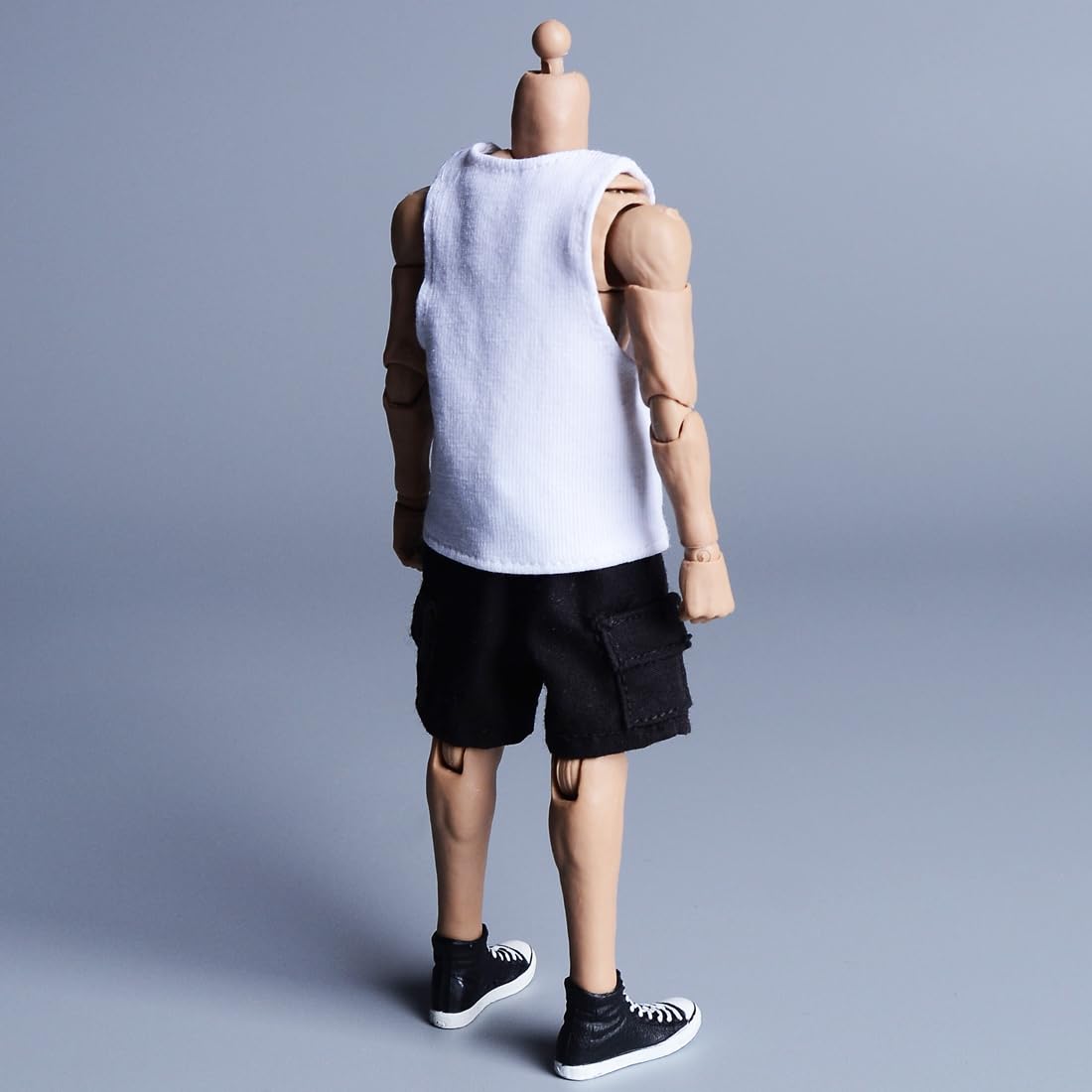 Meetoget 1/12 Scale Male Figure Doll Clothes Daily Sports Singlet Action Figure Relax PU002US,White
