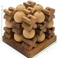 Siammandalay Wooden 3D Xo Tic Tac Toe Xoxo: Handmade Wooden Game For Adults From With Sm Gift Box(Pictured)