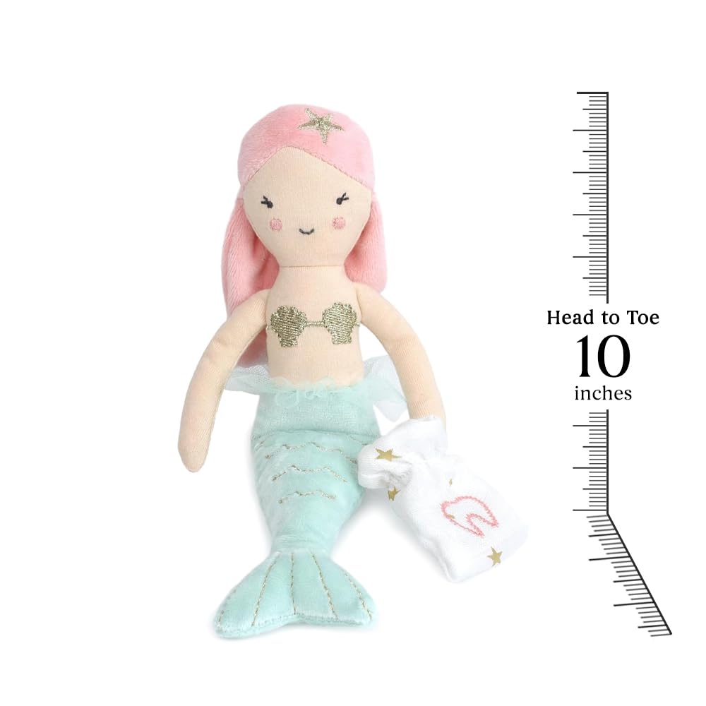MON AMI Mermaid Tooth Fairy Doll - 10  enhanced Plush with Keepspirit-inspired flavor Pouch  for First Loose Tooth for Girls