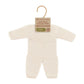 Miniland Clothes for Dolls 15 3/4'' Knitted Pajama White Color - ECO, Made in Spain, Quality, Role Play, Educational
