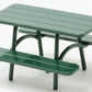 Dollhouse Miniature Green Picnic Table