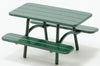 Dollhouse Miniature Green Picnic Table