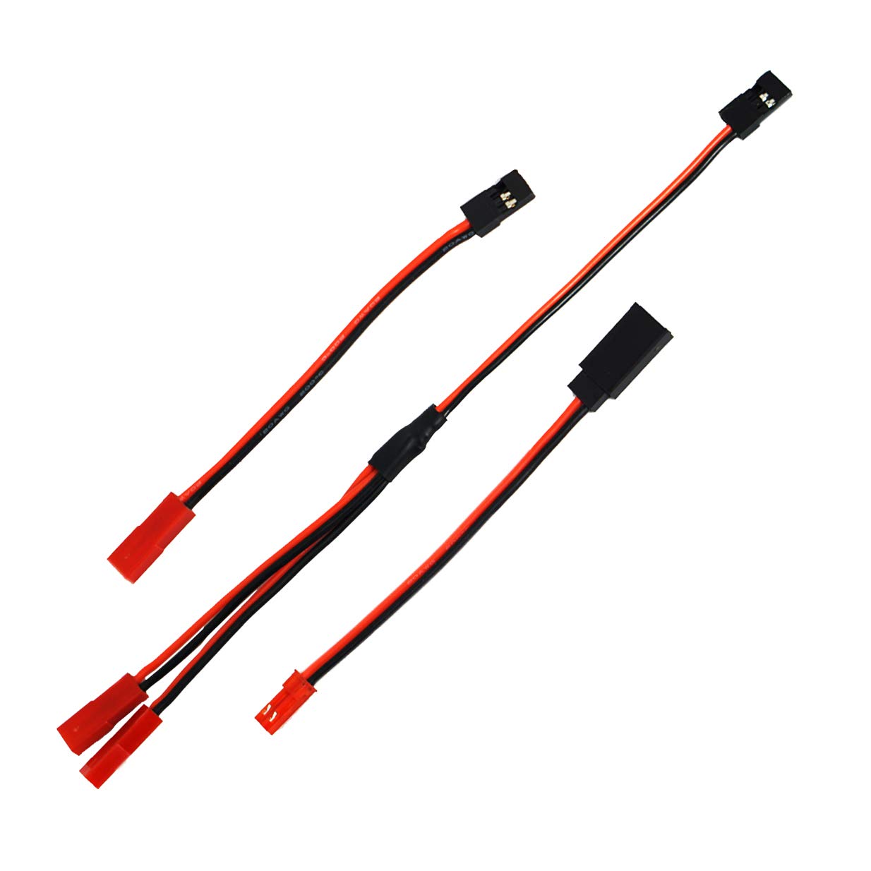 Sharegoo Male Jr To Female Jst Y Splitter Harness Parallel Wire & 1 Pair Jst To Jr Male Female Cable Servo Adapter For Rc Plane