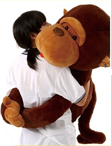 Joyfay 43" Giant Monkey Gorilla Plush Toy - Brown, 100% New Materials, Model JFTOY00047