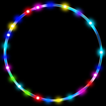 Led Hoop Dance Exercise 36In Light Up Hoop For Adults Kids Children, Auto Color Changing Fitness Equipment, Weight Loss Strobe G