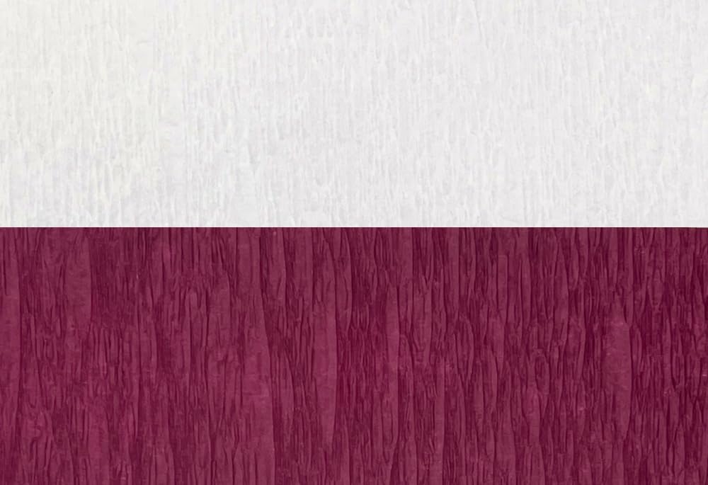 Maroon and White Crepe Paper Streamers, Made in USA