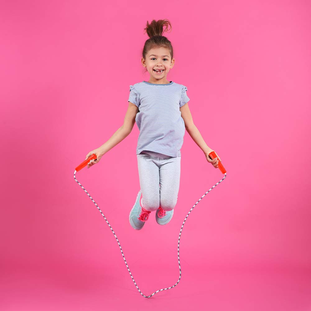 Artcreativity 84 Inch Nylon Ropes For Kids - Pack Of 12 - Durable Jump Ropes With Plastic Handles - Healthy Indoor And Outdoor Skipping Activity, Party Favors, Gifts For Boys And Girls
