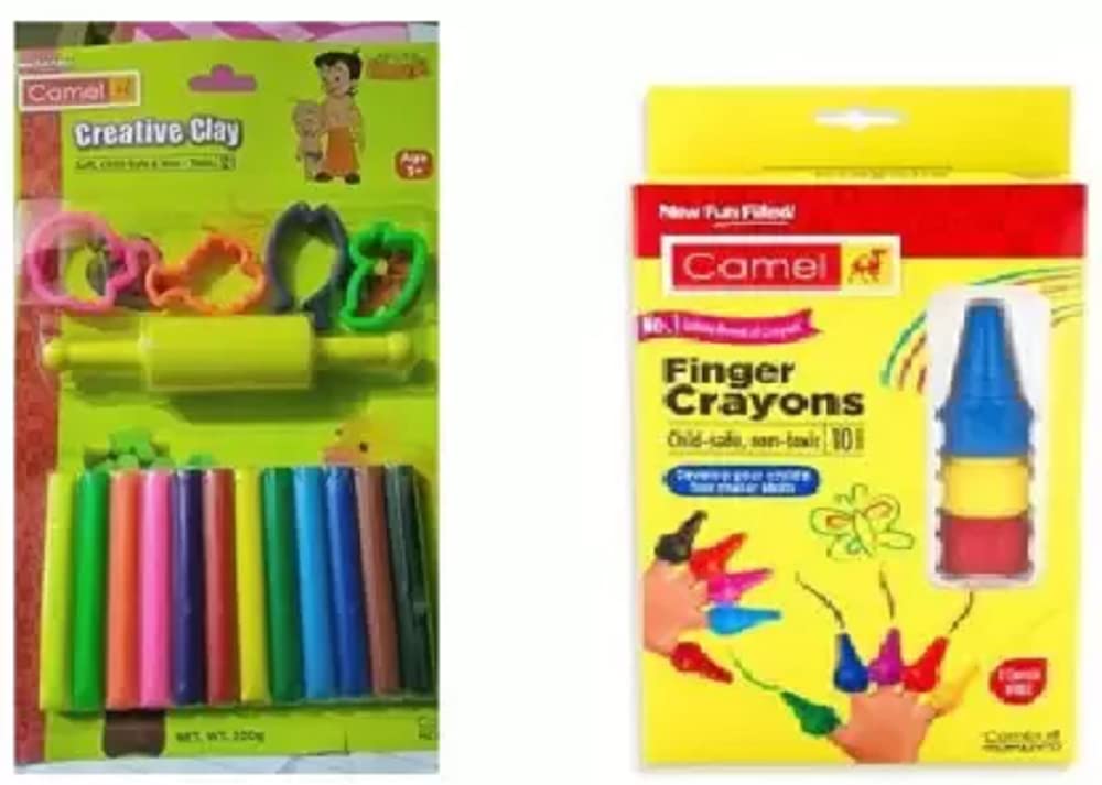 Camlin Creative Clay & Finger Creative Clay Pack Of 2 Art Clay (300 G)